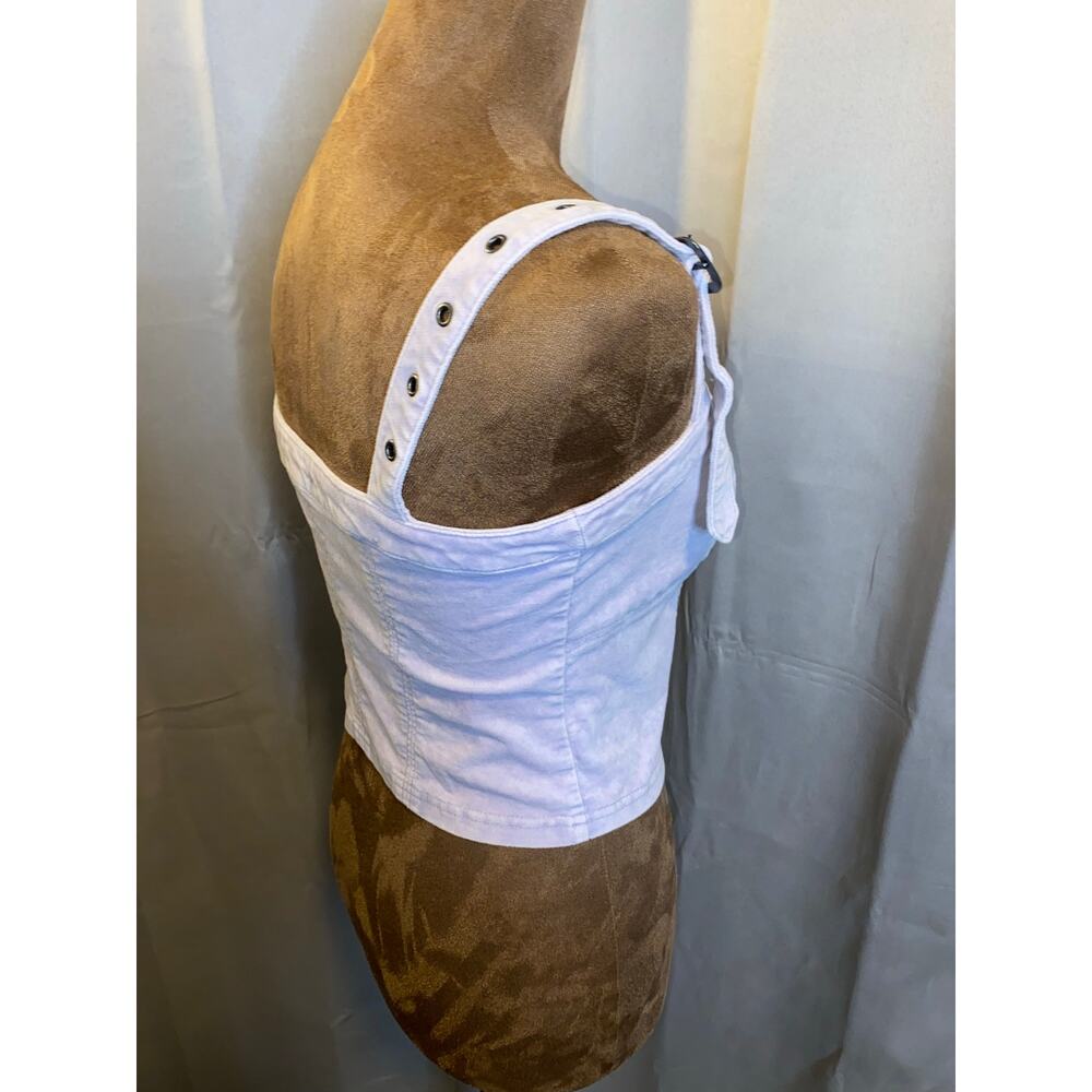 Urban Outfitters BDG Lavender Corset Crop Top Velvet Bustier Zip Front S NWT - Picture 3 of 12